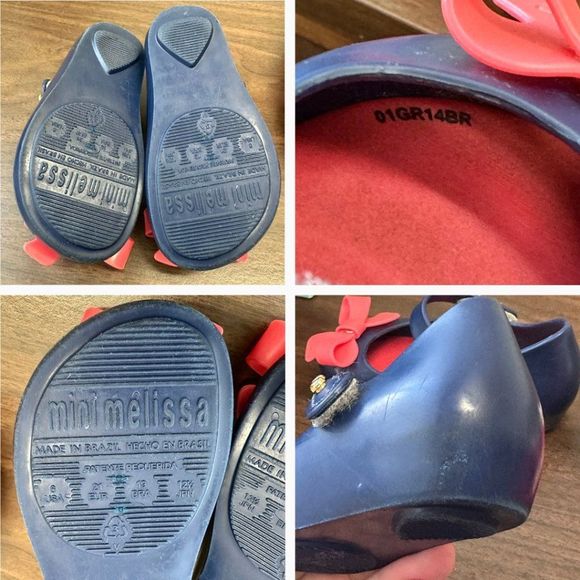 Bundle of 2 Pairs Authentic Mini Melissa Toddler Mary Jane Shoes - Picture 6 of 9